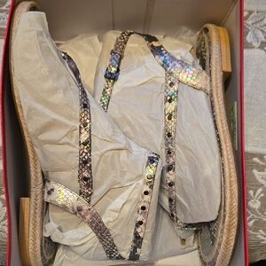 Vince Camuto Multicolor Snake Print Sandals